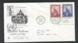 UN New York 1958 Central Hall London Mi.68-69 FDC UN.184