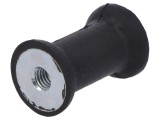 Atenuator vibrații ELESA GANTER M6 &Oslash;20mm, lungime 30mm, 281N gumă