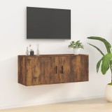 Cumpara ieftin Dulap TV montat pe perete, stejar fumuriu, 100x34,5x40 cm