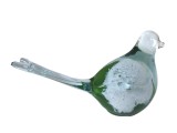 Pasare de sticla, facuta / suflata manual, vintage, 17cm lungime x 10cm inaltime