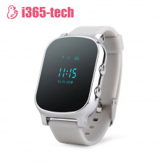 Ceas Smartwatch Pentru Copii i365-Tech T58 cu Functie Telefon, Localizare GPS, Istoric traseu, Apel de Monitorizare, Argintiu foto
