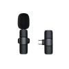 Microfon lavaliera wireless, flippy, 1 microfon si 1 receptor tip c, autonomie 1-3h, bluetooth 5.0, 70db, baterie 50 mah, negru