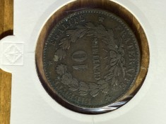 Moneda 10 centimes Franta 1891, stare buna foto