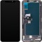 Display cu Touchscreen ZY pentru Apple iPhone XS, cu Rama, Versiune LCD In-Cell, Negru