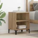 VidaXL Noptiere 2 pcs Stejar Artizanal 40x30x50 cm Lemn ingineresc