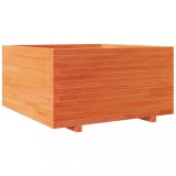Cumpara ieftin Jardiniera gradina, maro ceruit, 90x90x49,5 cm, lemn masiv pin