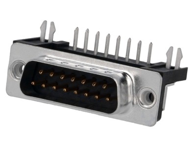 Conector D-Sub 15 pini THT 90&amp;deg; foto