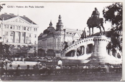 bnk cp Cluj - Vedere din Piata Libertatii - uzata foto
