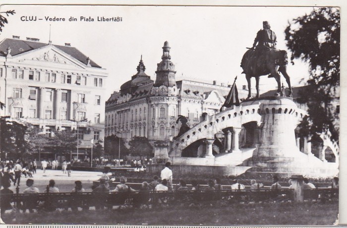 bnk cp Cluj - Vedere din Piata Libertatii - uzata