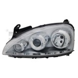 Far Opel Corsa C 10.2003-10.2010 TYC fata stanga, tip bec H7+H7, reglare electrica, tip far ZKW