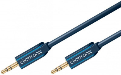 Cablu Jack 3.5 mm - 3.5 mm audio 1m tata-tata stereo Profesional Clicktronic foto