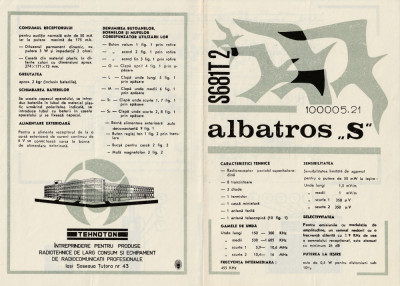 Schema electrică și instrucțiuni radio Albatros_pliant_1978 foto