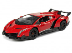 Masinuta sport RC pentru copii cu telecomanda, Lamborghini Veneno rosu MCT 9739 foto