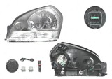 Far Hyundai Tucson (Jm), 06.2004-10.2009, fata, Stanga, H4; electric; semnalizare alba, grey reflector rim; fara motoras, DEPO