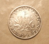 FRANTA 1 FRANC 1917 ARGINT, Europa