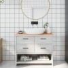 VidaXL Blat de baie, 100x40x2 cm, lemn masiv netratat 3156032