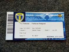 Bilet meci fotbal PETROLUL PLOIESTI - PARTIZAN BELGRAD (12.11.2011) foto