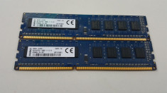 Kit 8 GB( 2 x 4 Gb ) KINGSTON DDR 3 PC3-12800 1600 MHz , Memorie PC Desktop foto