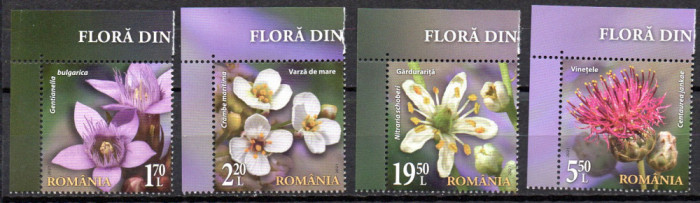 ROMANIA 2021, Floră din rezervațiile naționale, serie neuzata, MNH, 2318