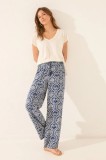women&#039;secret pantaloni de pijama culoarea bleumarin, 3702236