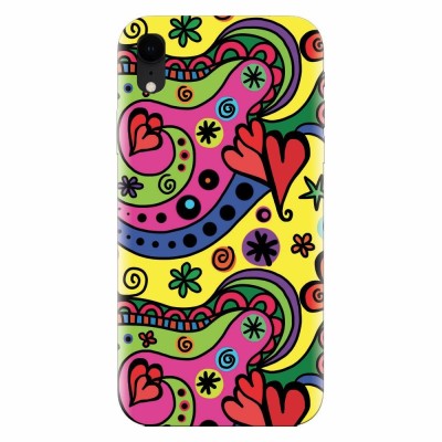 Husa silicon pentru Apple Iphone XR, Heart Color foto