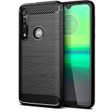 Husa TPU OEM Carbon pentru Motorola One Macro, Neagra