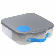 Caserola compartimentata Lunchbox b.box gri cu albastru