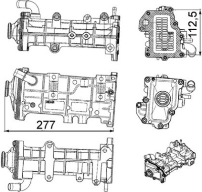 MAHLE CE 23 000P Radiator, recirculare gaze de esapament foto