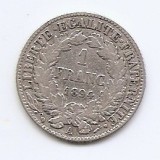 Franta 1 Franc 1894 (mintmark: A) Argint 5g/835, 23 mm, KM-822.1 (2)