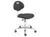 Scaun ESD RT WORK Dimensiuni: 470x440mm, Spătar: 420x320mm, &Icirc;nălțime ajustabilă 460-590mm