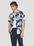 Q/S by s.Oliver Camasa barbati cu maneca scurta, Regular Fit cu imprimeu floral, Alb, XS