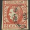 EROARE ROMANIA 1869 LP27 CAROL I CU FAVORITI 15 BANI cu retusuri / pata la ochi