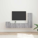 Cumpara ieftin Set comoda TV 4 buc. 30 x 31 x 100 cm Sonoma gri