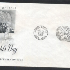 UN New York 1954 Human rights Mi.34 FDC UN.151