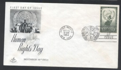 UN New York 1954 Human rights Mi.34 FDC UN.151 foto
