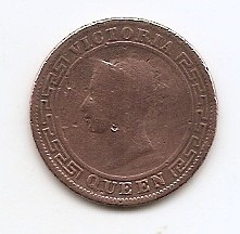 Sri Lanka - Ceylon 1 Cent 1870 - Victoria, Cupru, 22.5 mm KM-92 foto