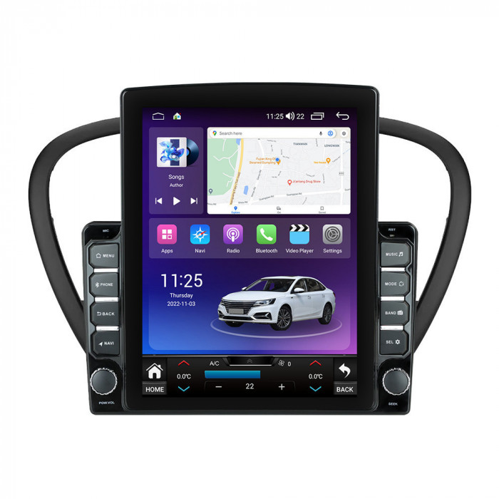 Navigatie dedicata cu Android Peugeot 607 2004 - 2011, 8GB RAM, Radio GPS Dual