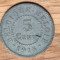 Belgia - ocupatie germana WWI - moneda istorica rara - 5 centimes 1915 - zinc