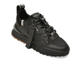 Pantofi sport REPLAY negri, MS8L00L, din material textil si piele naturala