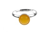 Cumpara ieftin Inel Argint 925 Reglabil cu Jad Galben Natural 6mm, Cutie Cadou - Marime Ajustabila 5-10