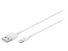 Cablu USB 2.0 Apple Lightning 2m Alb, Goobay