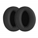 Set 2 Earpads kwmobile pentru Sennheiser HD400S/HD450SE/HD458BT, Piele ecologica, Negru, 59843.01