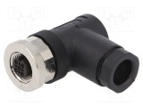 Conector M12 3 pini mamă 90&deg; IP67 TE Connectivity pe cablu 250V