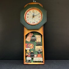 Ceas de perete din lemn cu decor tematic &bdquo;Coffee&rdquo; &ndash; China