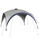 Outsunny Pavilion grădină Gartenzelt cort de petrecere cort de soare rezistent la intemperii, stalp metal + poliester crem + albastru 4 x 4 x 2,5 m |