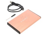 Carcasă HDD 2.5" USB 3.0 Aluminiu Roz