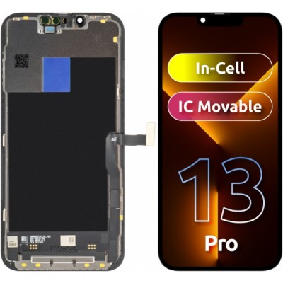 Display cu Touchscreen JK pentru Apple iPhone 13 Pro, cu Rama, Versiune LCD In-Cell IC Movable, Negru foto