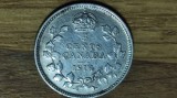 Canada - moneda de colectie argint sterling - 5 cents 1914 - George V - superba !, America de Nord