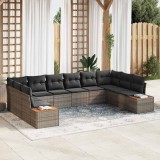 VidaXL Set de canapele pentru grădină 10 pcs Gri 344 x 209 x 85 cm