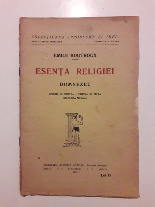 Esenta religiei - Emile Boutroux 1924 / R3S